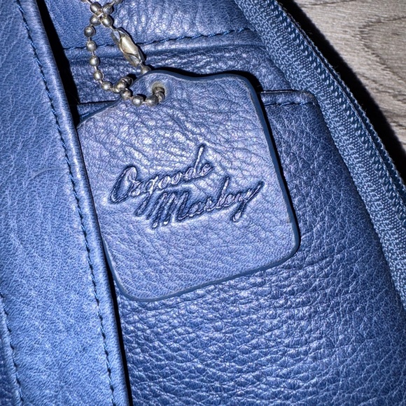 Elegant Navy Leather Backpack - Picture 2 of 8